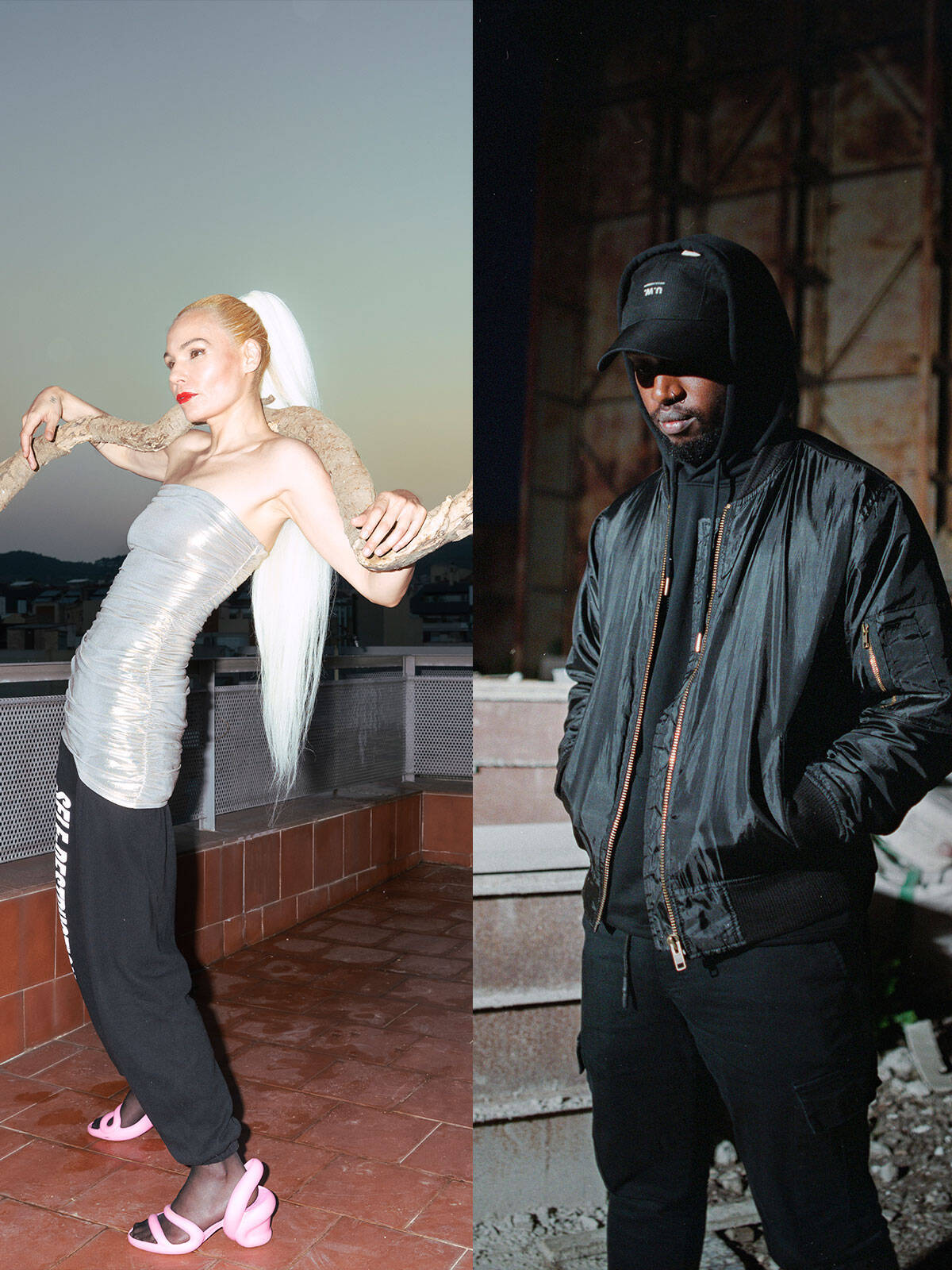 Photo of AKA HEX (Aïsha Devi & Slikback) and a local special guest