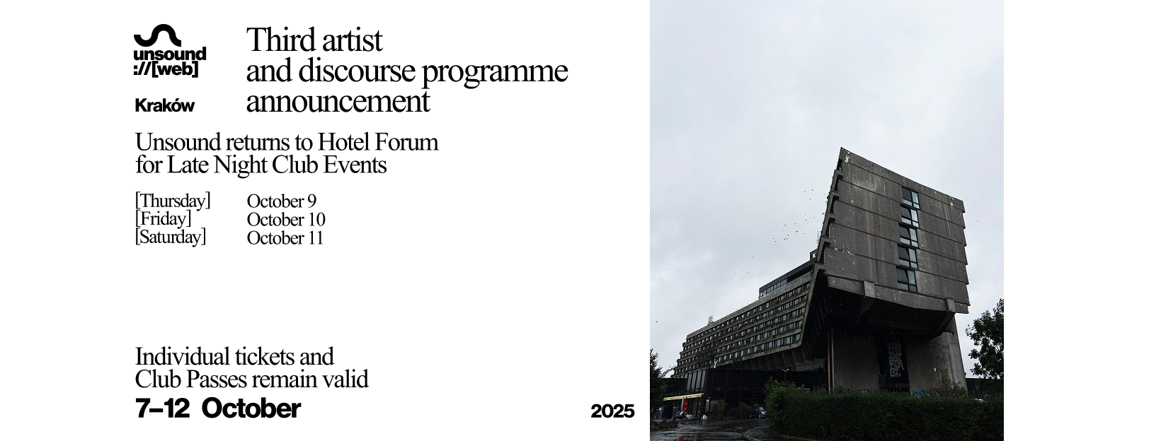 Third Unsound Kraków 2025 Announcement